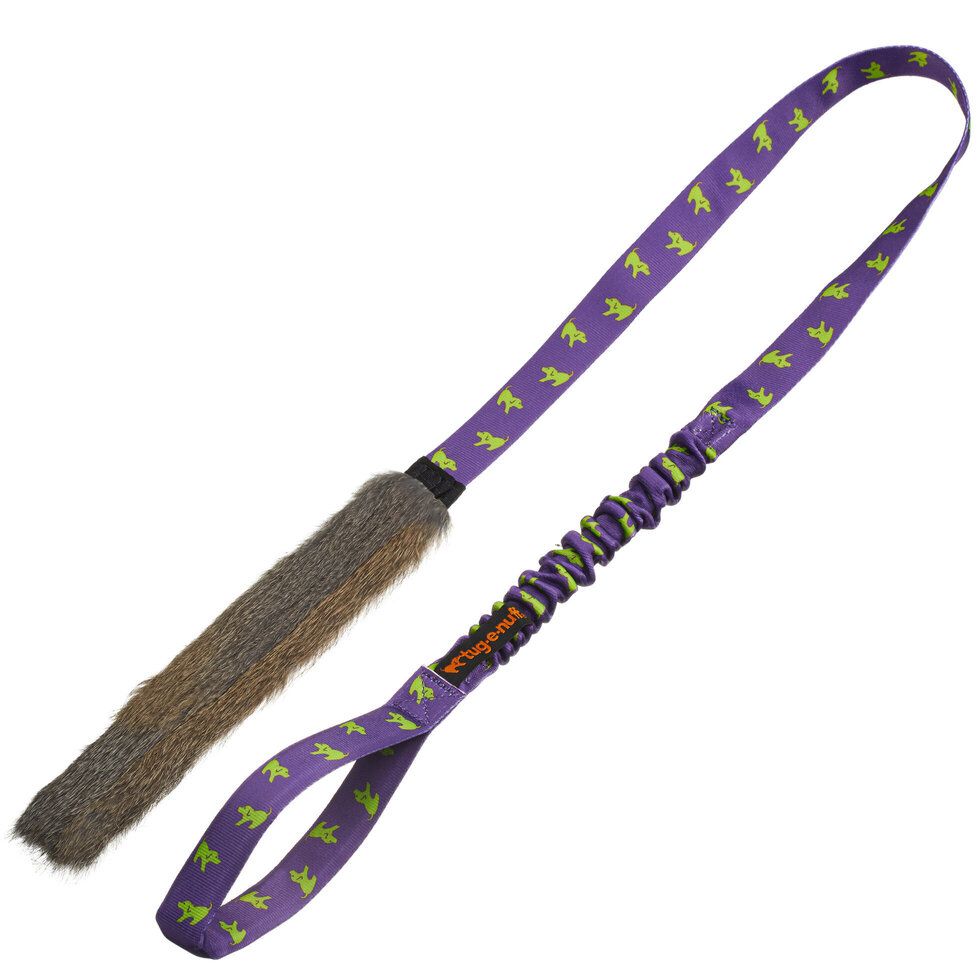 Tug-E-Nuff Rabbit Skin Bungee Chaser Tug Purple