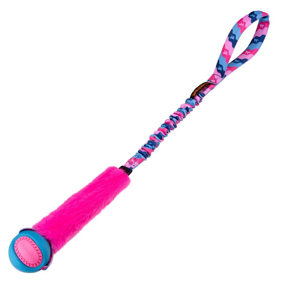 Tug-E-Nuff Fauxtastic PowerBall Bungee Tug Pink