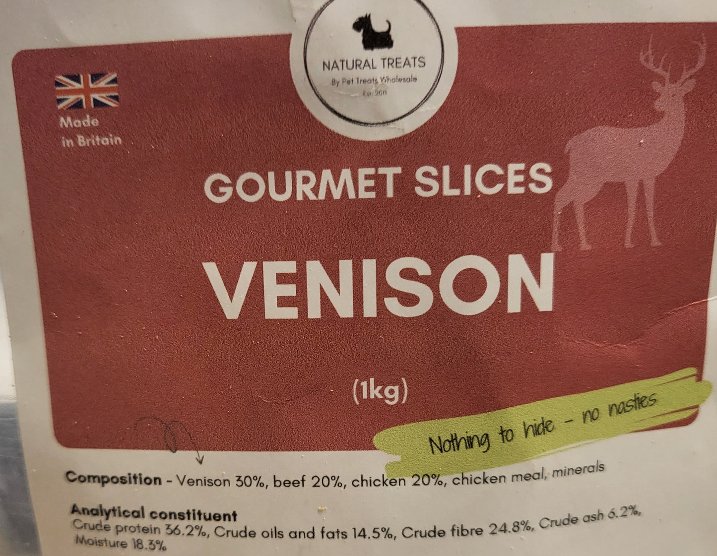 Sausage Slices - Venison 1kg