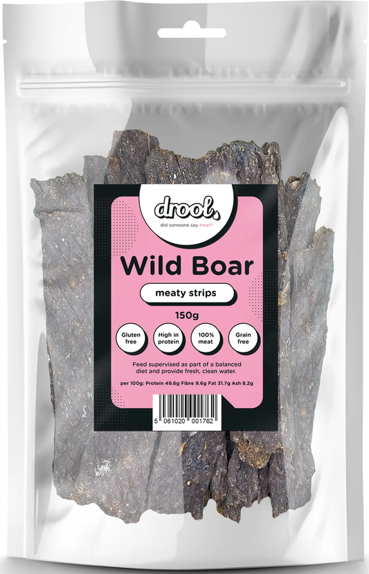 Drool Meaty Strips Wild Boar 150g