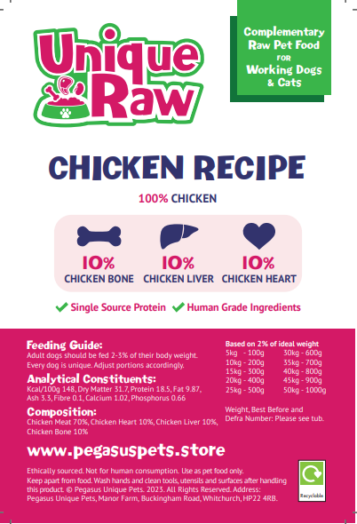 Pegasus Pets Raw Chicken Complete (Previously Unique Pets Raw )