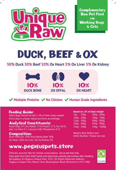 Unique Raw Duck + Beef Complete 1kg
